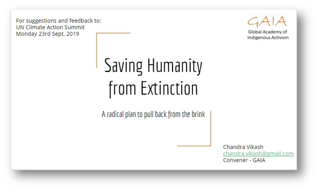 saving humanity from extinction